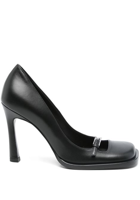 Black 100mm leather pumps The attico - women THE ATTICO | 250WSH00852LBT019AA100